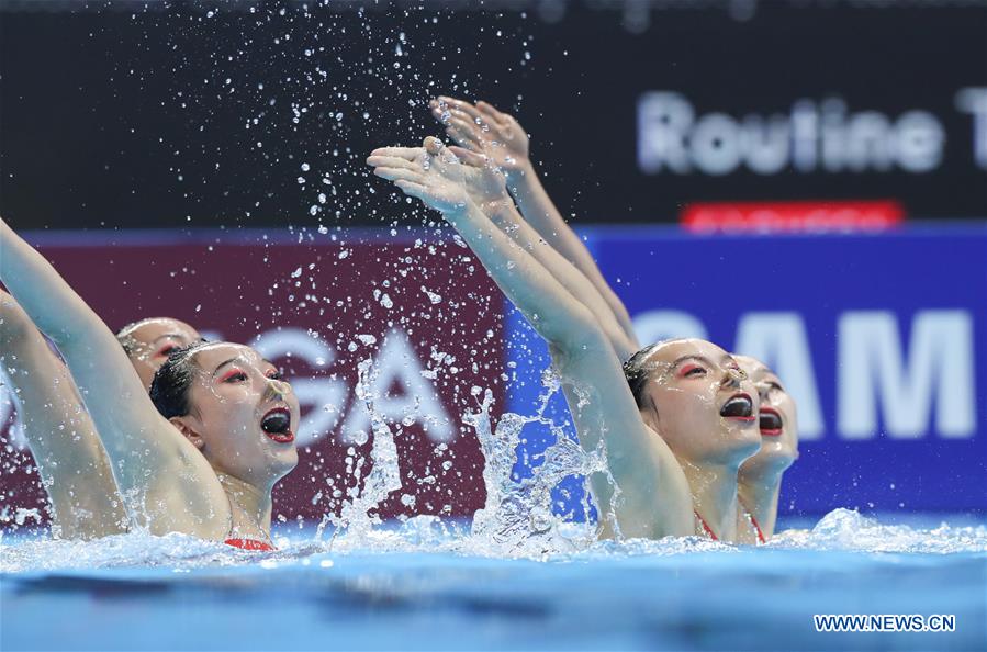 (SP)SOUTH KOREA-GWANGJU-FINA WORLD CHAMPIONSHIPS-ARTISTIC SWIMMING-TEAM TECHNICAL PRELIMINARY