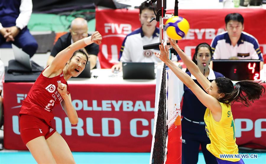 (SP)JAPAN-SAPPORO-VOLLEYBALL-WOMEN'S WORLD CUP-CHN VS BRA