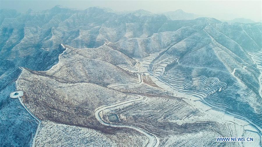 CHINA-HEBEI-TERRACED FIELDS-SNOW SCENERY (CN)