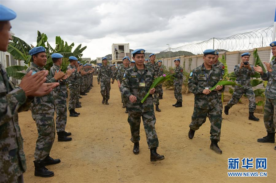 （國際）（1）中國駐南蘇丹維和步兵營受傷戰士姚道祥、吳樂重返戰位