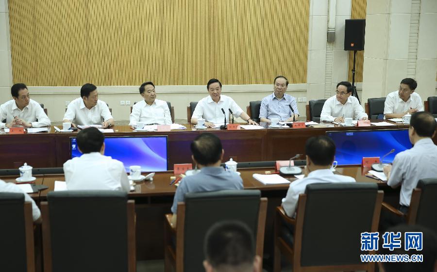 8月31日，中宣部在北京召開創新新聞傳播工作交流會，中共中央政治局委員、中央書記處書記、中宣部部長劉奇葆出席會議并講話。新華社記者蘭紅光攝