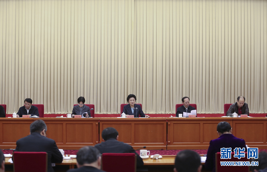 12月28日,中共中央政治局委員、國務院副總理劉延東在北京出席體育工作座談會并講話。 新華社記者曹燦攝 12月28日,中共中央政治局委員、國務院副總理劉延東在北京出席體育工作座談會并講話。 新華社記者曹燦攝