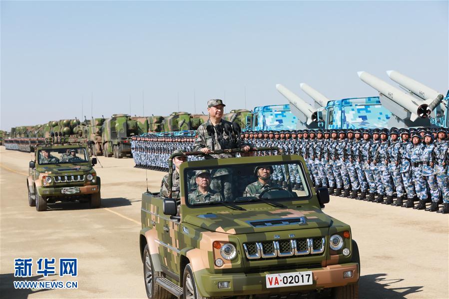 （XHDW）（3）慶祝中國人民解放軍建軍90周年閱兵在朱日和聯合訓練基地隆重舉行　習近平檢閱部隊并發表重要講話