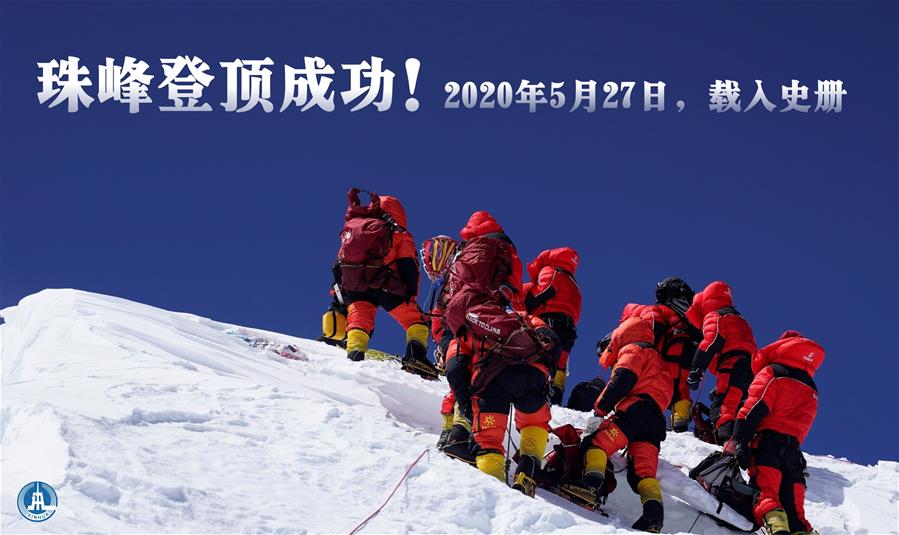 （圖表&middot;海報）［2020珠峰高程測量］珠峰登頂成功