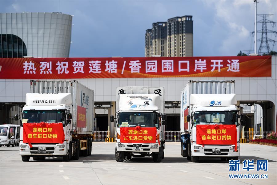 (經(jīng)濟)(3)蓮塘/香園圍口岸正式啟用 大灣區(qū)再添新物流大通道