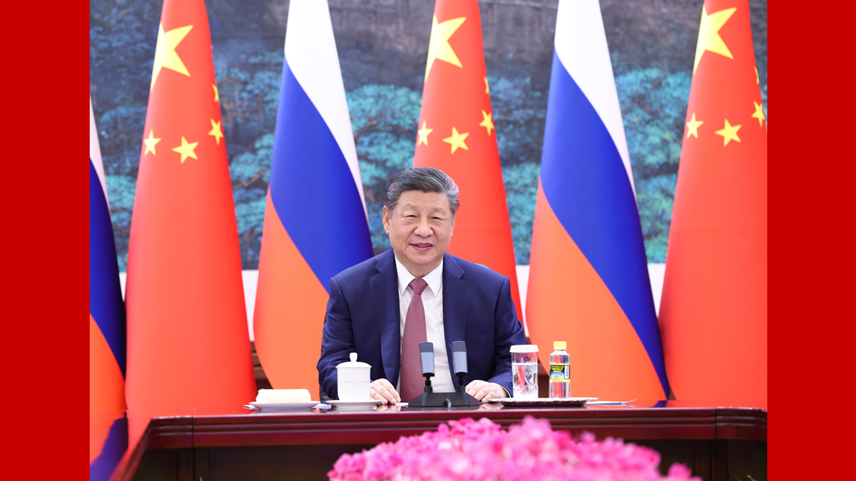 習近平同俄羅斯總統普京舉行視頻會晤