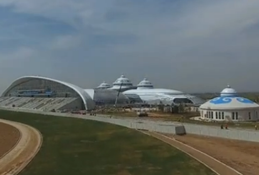 航拍內蒙古少數民族群眾文化體育運動中心
