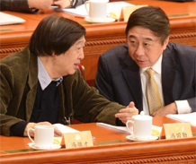 馮鞏、馮驥才出席政協(xié)全體會議