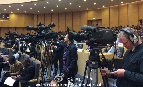 李克強即將在非盟總部發表演講，請柬&ldquo;一柬難求&rdquo;。圖片來源：&ldquo;新國際&rdquo;微博。