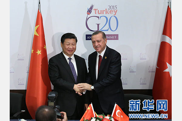 當(dāng)?shù)貢r間11月14日,國家主席習(xí)近平在土耳其安塔利亞會見土耳其總統(tǒng)埃爾多安。 新華社記者 龐興雷 攝 當(dāng)?shù)貢r間11月14日,國家主席習(xí)近平在土耳其安塔利亞會見土耳其總統(tǒng)埃爾多安。 新華社記者 龐興雷 攝