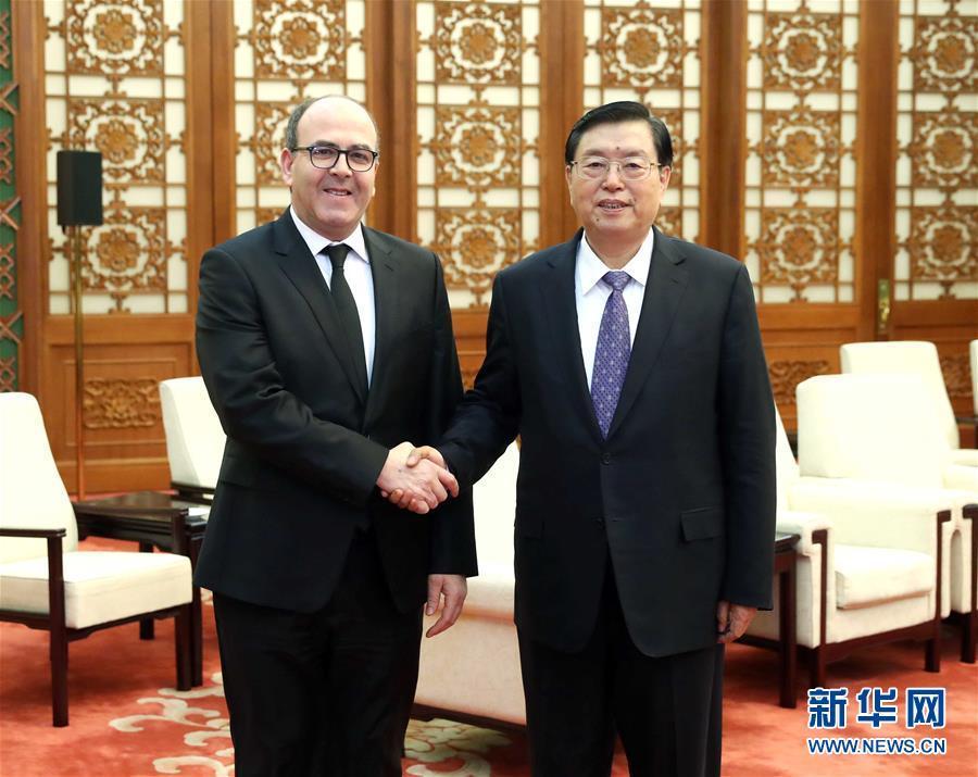 12月20日,全國(guó)人大常委會(huì)委員長(zhǎng)張德江在北京人民大會(huì)堂會(huì)見摩洛哥參議長(zhǎng)本希馬。新華社記者劉衛(wèi)兵攝 12月20日,全國(guó)人大常委會(huì)委員長(zhǎng)張德江在北京人民大會(huì)堂會(huì)見摩洛哥參議長(zhǎng)本希馬。新華社記者劉衛(wèi)兵攝