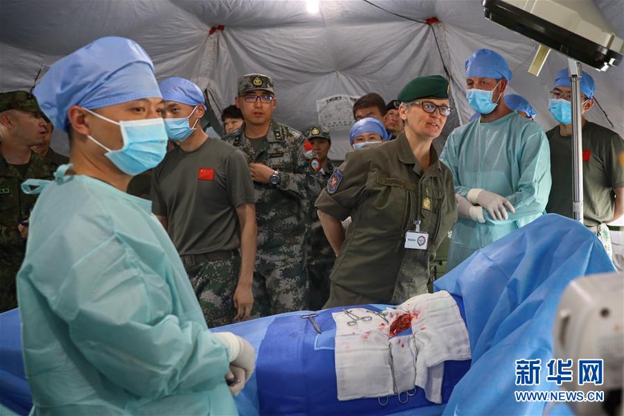 （國際）（3）多國軍官觀摩中德&ldquo;聯合救援-2019&rdquo;衛勤實兵聯合演習