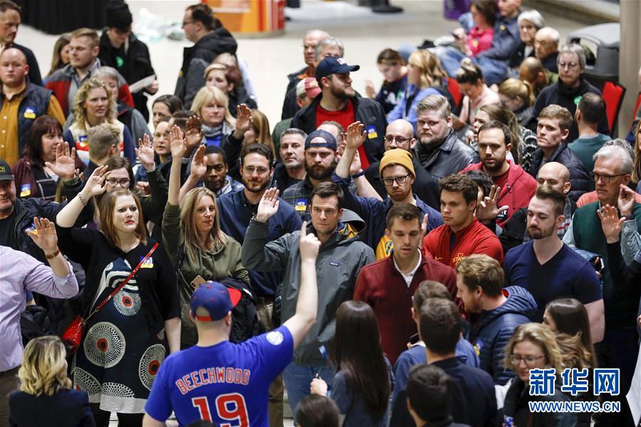 (國際)(5)布蒂吉格和桑德斯在美國總統(tǒng)選舉民主黨首場預(yù)選中領(lǐng)先