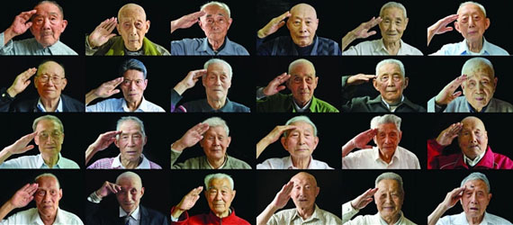 30位抗戰老兵敬軍禮照片