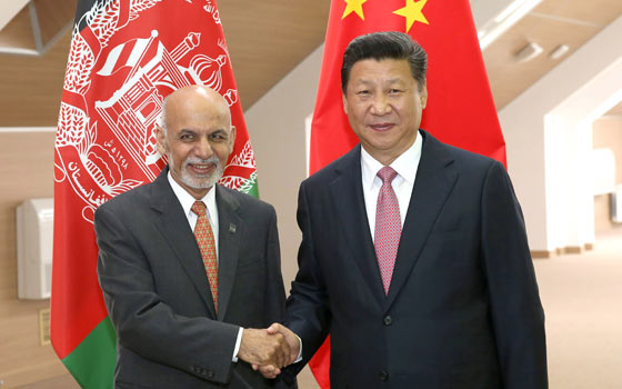 習近平會見阿富汗總統加尼